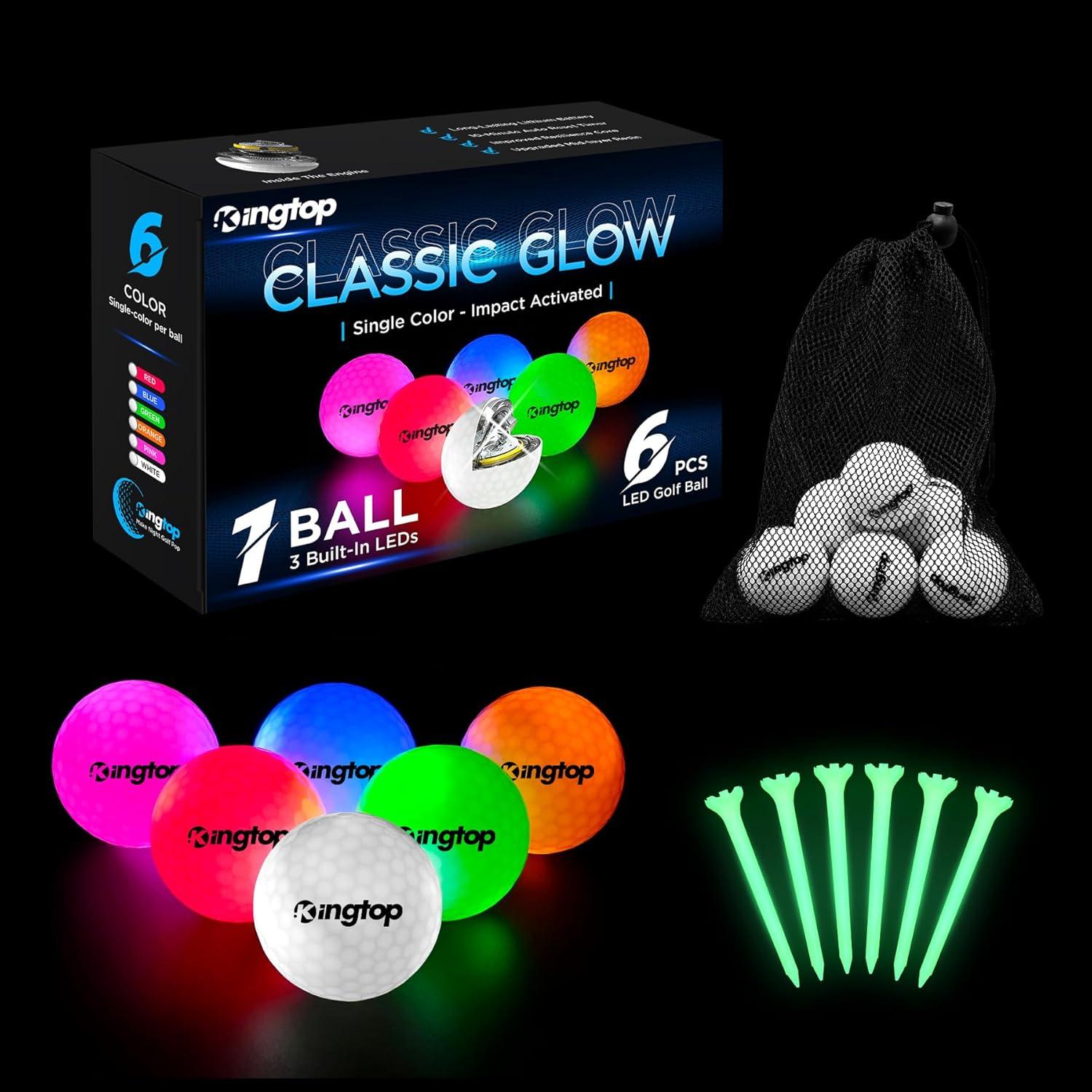 Night Golf Showdown: KINGTOP LED Balls Shine Differently!