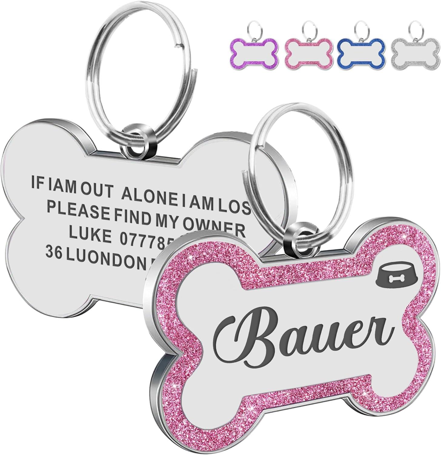 Pet ID Tags Showdown: Customization vs. Glitter Glam for Dogs
