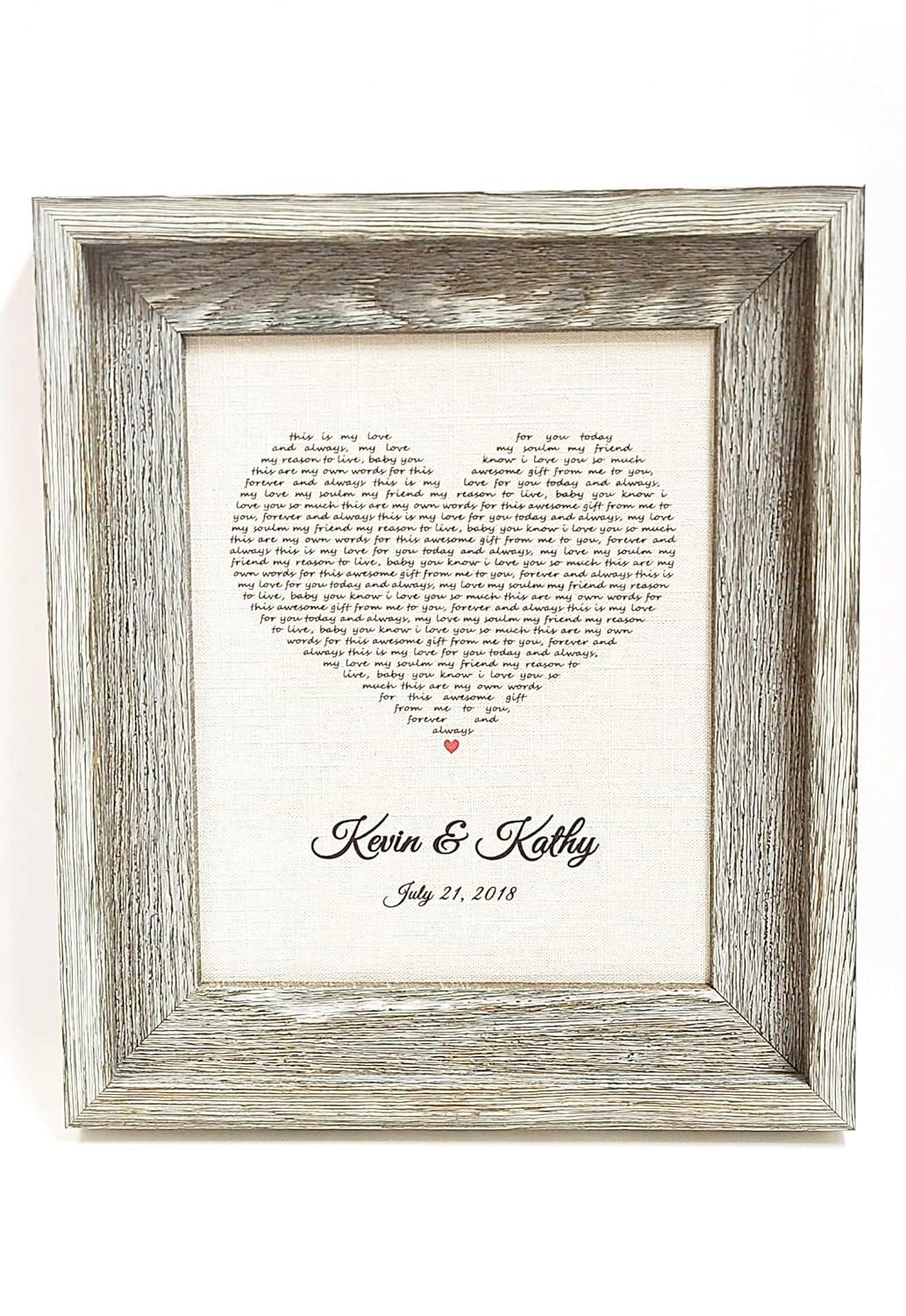 Wedding Lyrics Wall Art Showdown: Personalization Brings Love