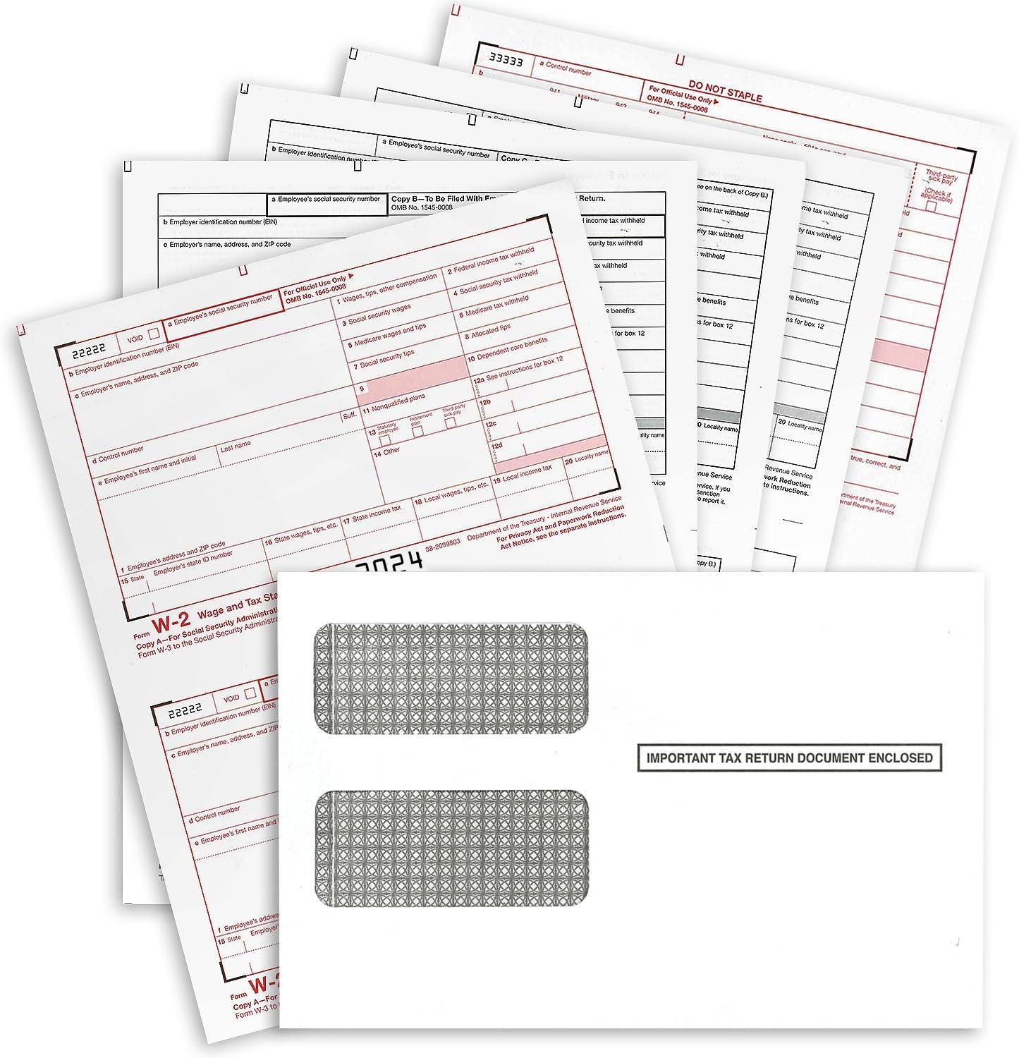 W2 Forms 2024 Showdown: Self-Seal Envelopes Win Ease