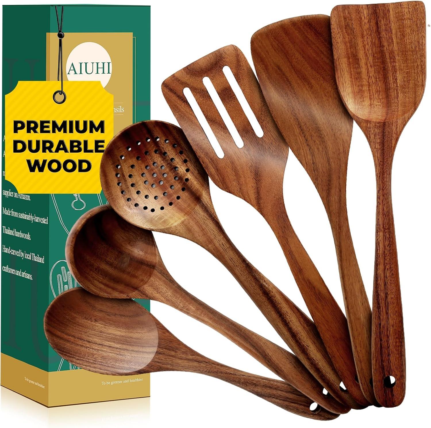 Wooden Cooking Utensils Showdown: 6-Piece vs. 10-Piece Sets