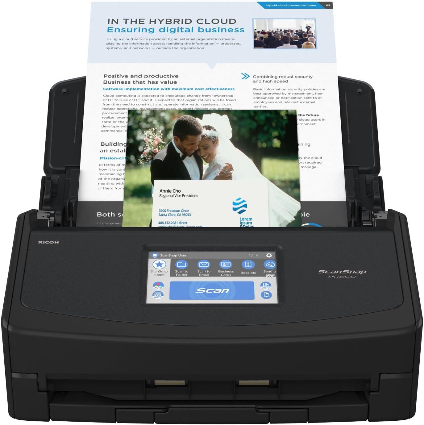 ScanSnap iX1600 Showdown: Touchscreen Ease Meets Speed