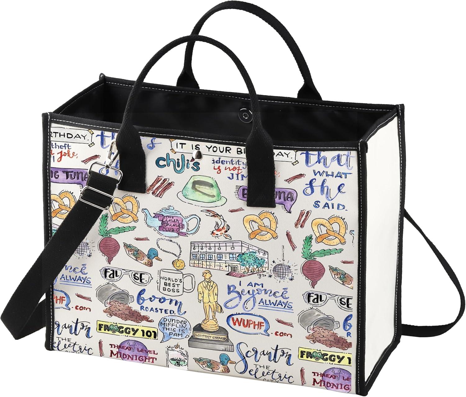 Office Tote Showdown: BWKTOP's Quirky Flair for Fans