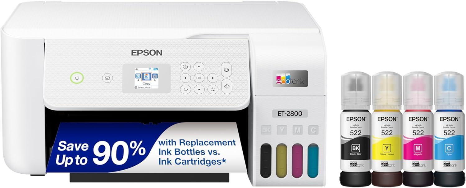 EcoTank ET-2800 Versus Inkjets: Surprising Ink Savings Shared