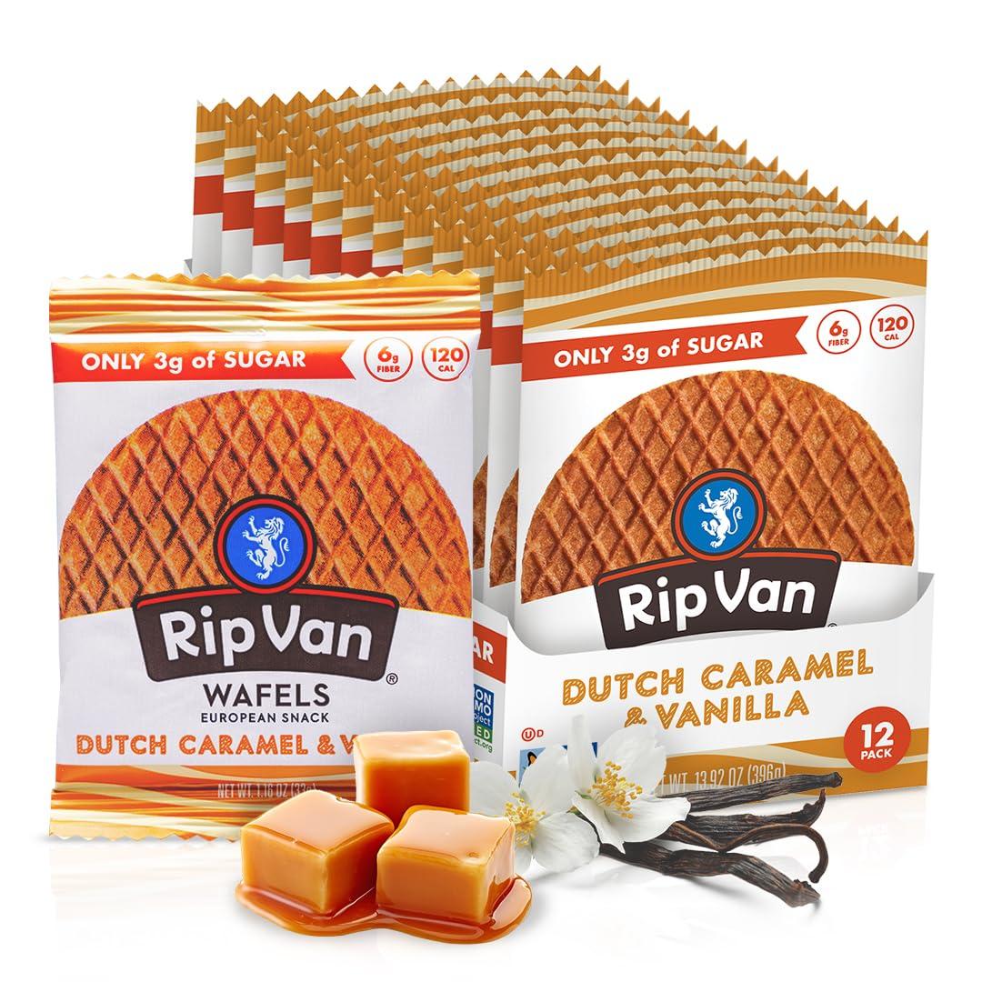 Rip Van Wafels: Healthy Stroopwafels Showdown: Keto, Low Sugar (3g)... Perfect Office Snacks!