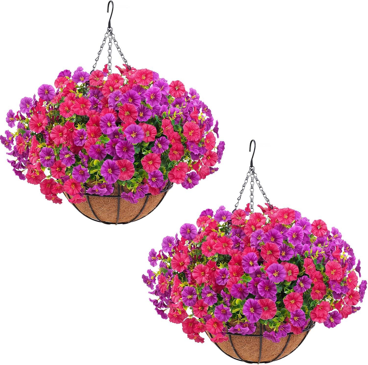 Faux Flower baskets: tested, charming, spring showntime