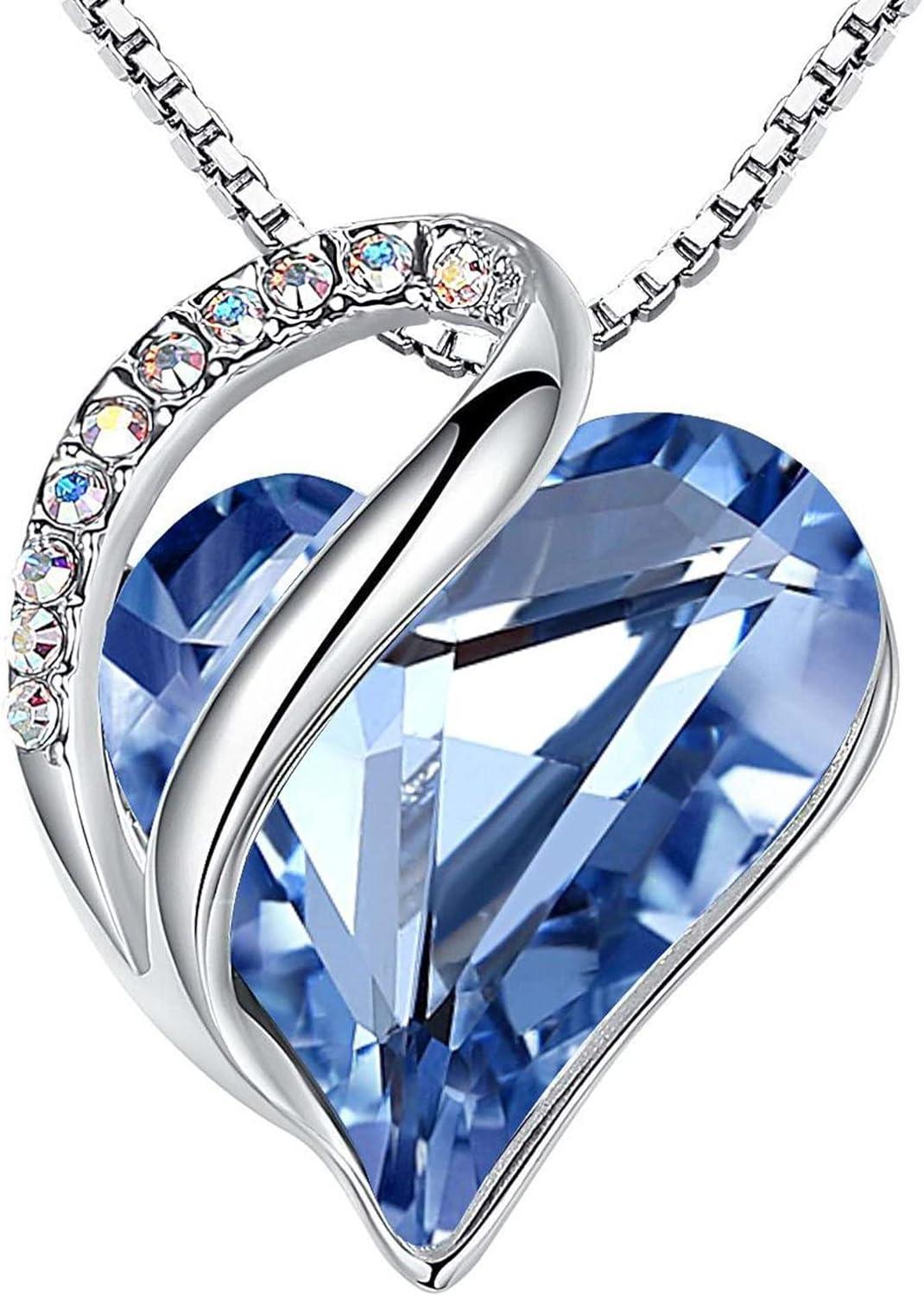 Silver Plated tested - Birthstone Infinity Heart Pendant Gift Necklace: Perfect seasonal insight, surprise charm for her!