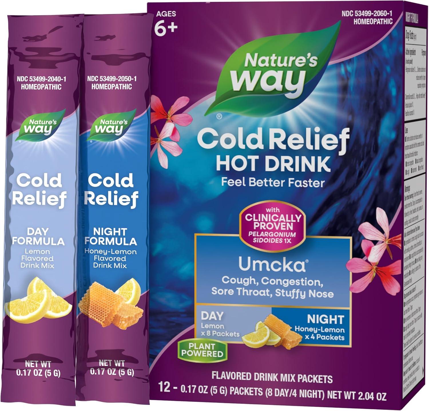 Comparing Nature's Way vs. Umcka Cold Relief Hot Drinks: Clinically Tested, Seasonal Relief, Day/Night Packets... (13 Pack Battle!)