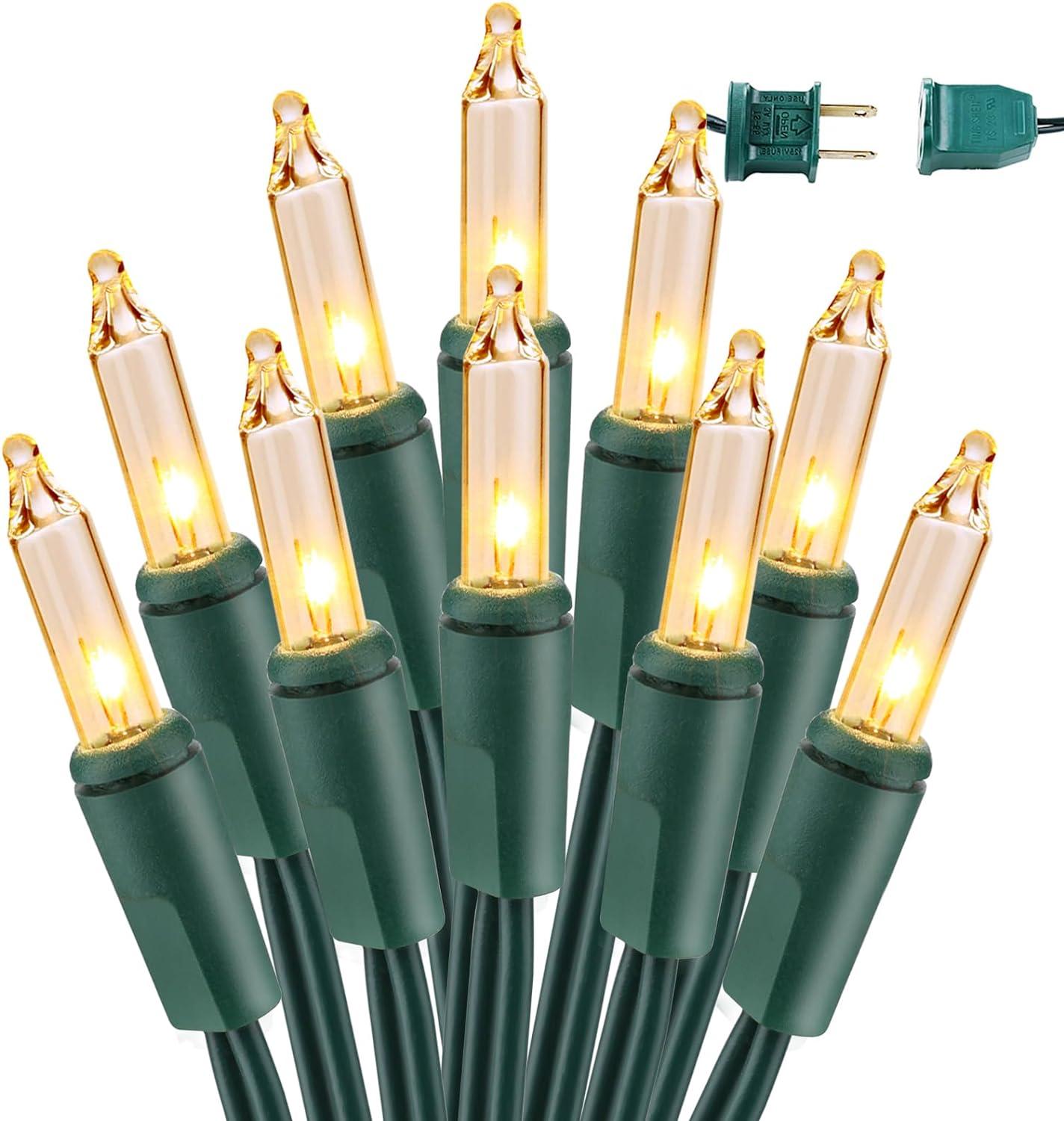 BrizLabs Clear Lights: UL Certified, Green Wire... compared for a surprising festive glow