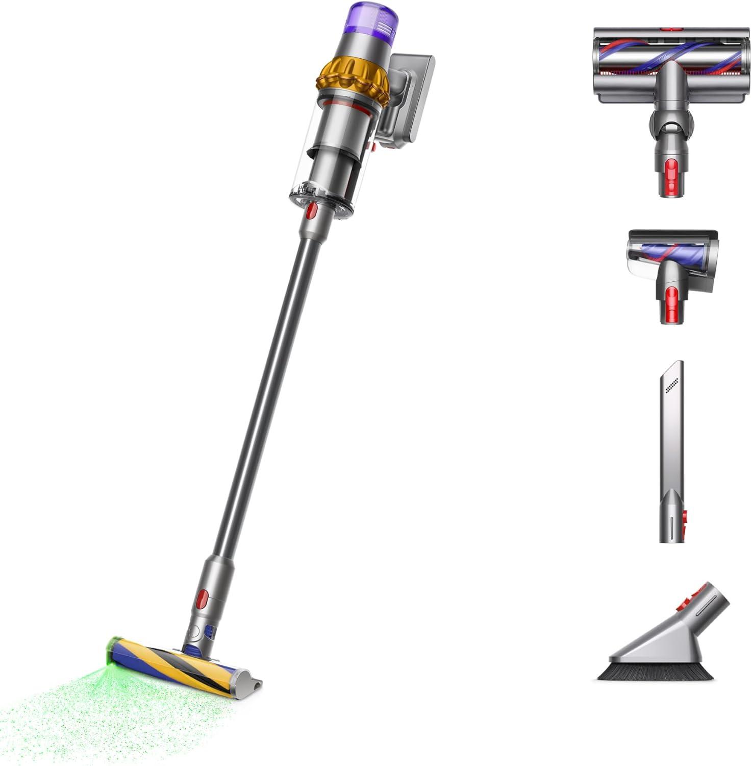 Dyson Clean Tested: Upright Showdown inspecting