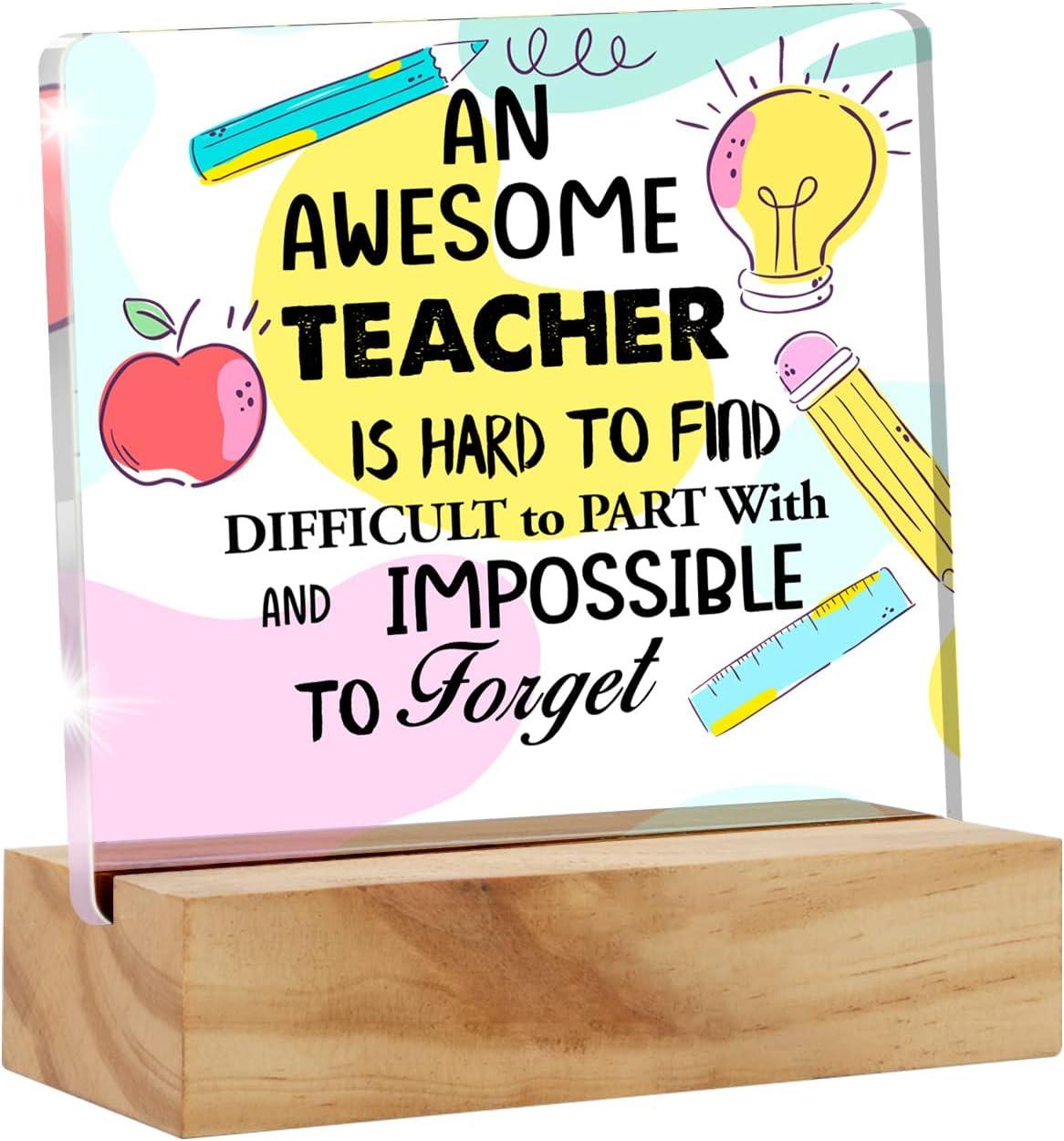Acrylic Plaque Versus Wood Stand: Teacher Desk Gift Tested!