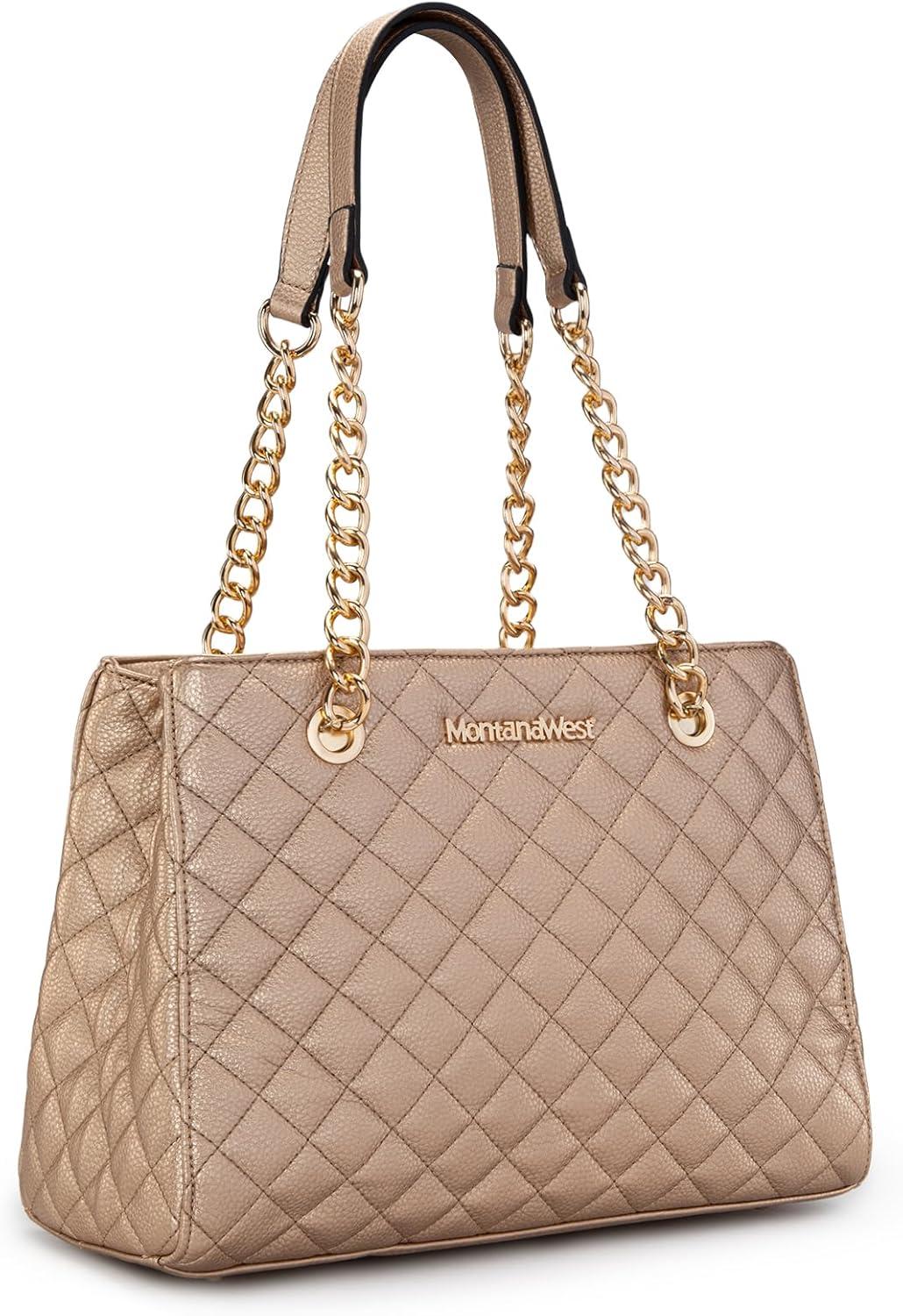 Montana West Tote: Quilted Chain Style, Tested for Chic Versus MINTEGRA Hobo... Trending Choice for Spring Swim