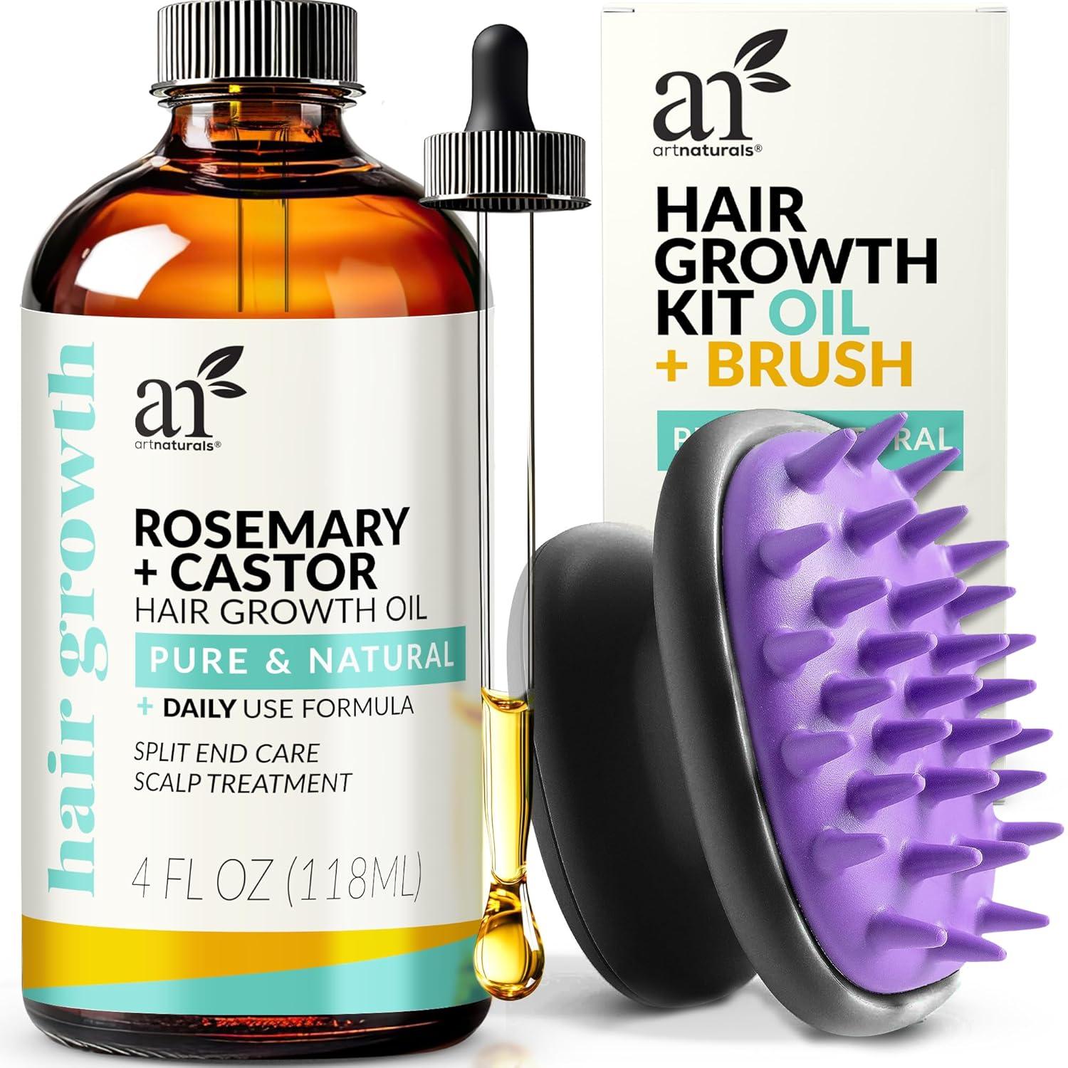 Rosemary vs Castor Oil Test: Scalp Massage Set For Thick Hair