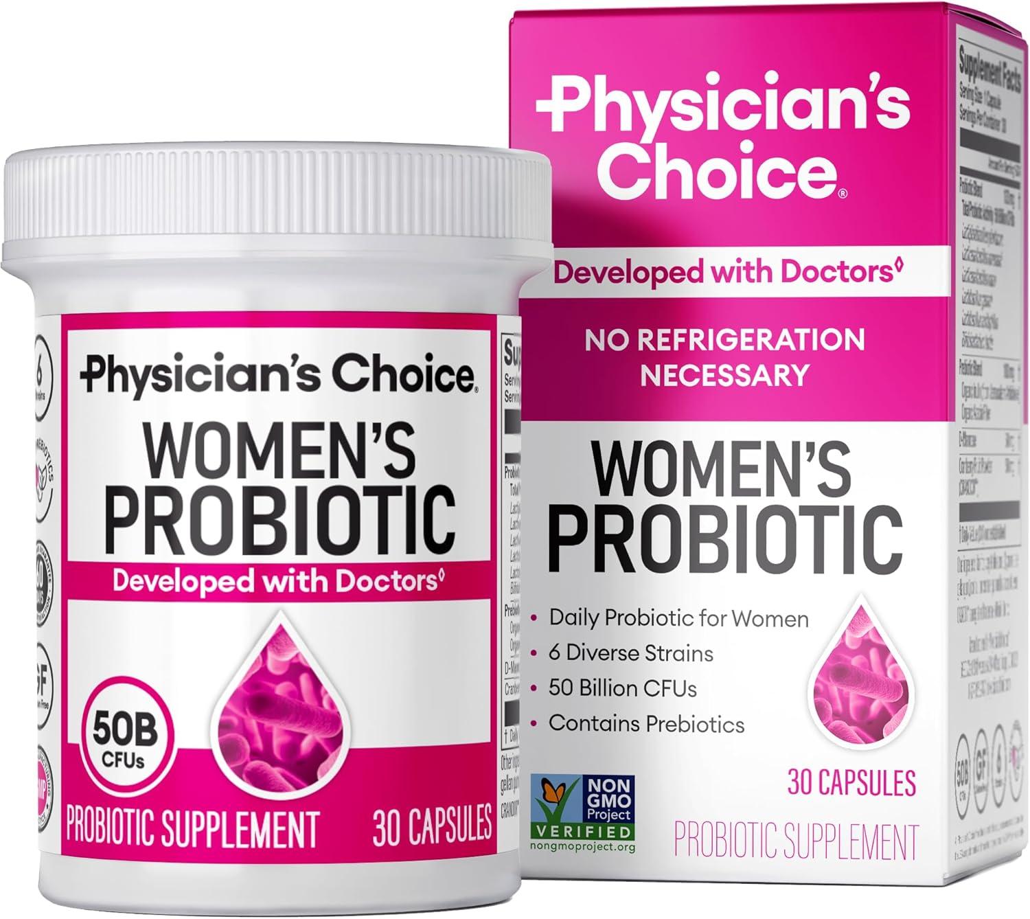 Physician's Choice Probiotics vs. competitors: 50 tested for balanced women's health. Showdown