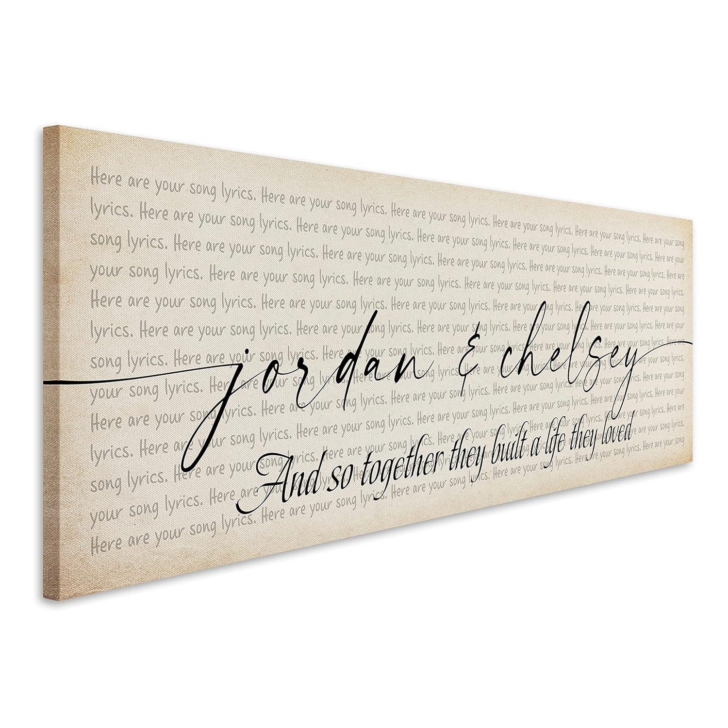 Custom Song Lyrics Art: Tested & Perfect Anniversary Gift