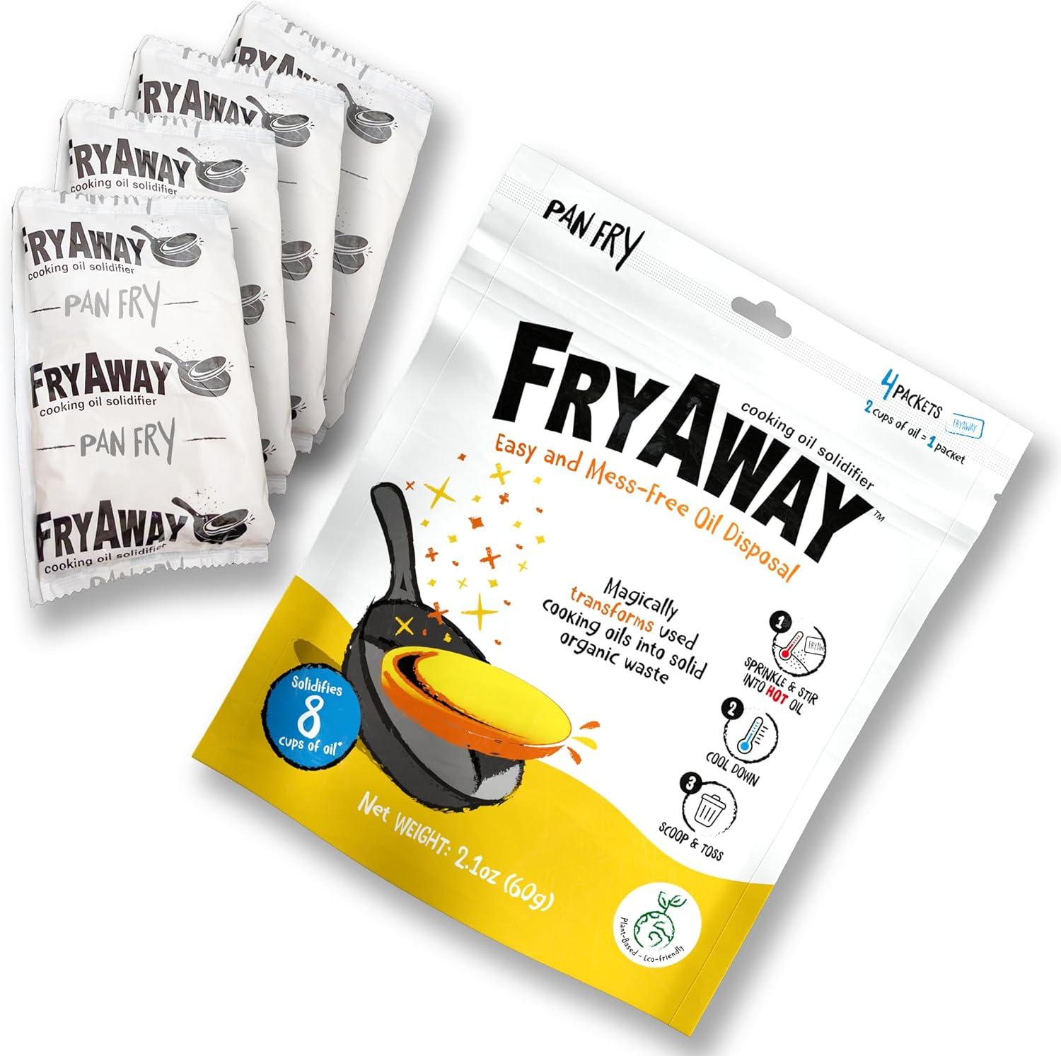 Shark Tank's FryAway: Solidifier Test-Comparing Cleanup: Mess-Free Oil... Made In Usa