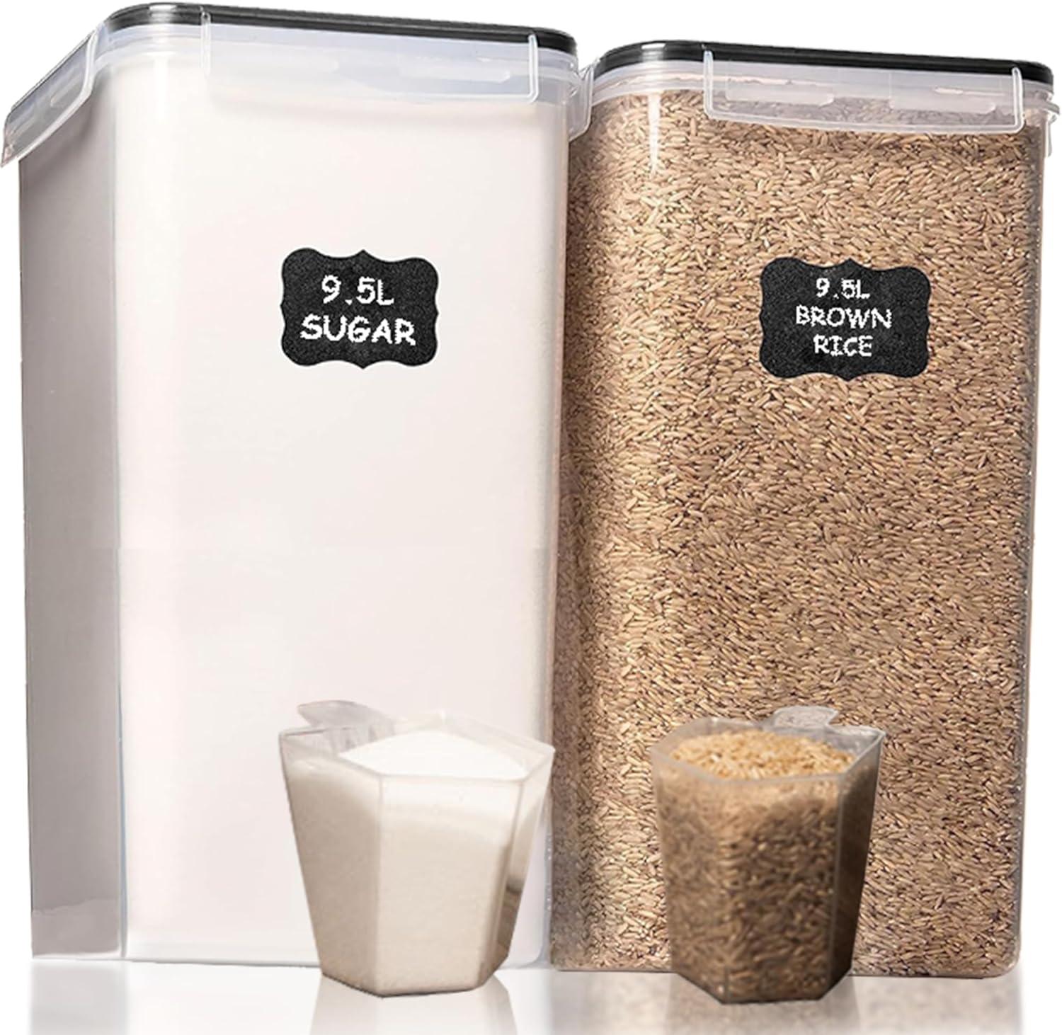 Shazo 2 Canisters Tested: Surprising Insight For Pantry Bulk Storage Needs... BPA-Free, Leakproof
