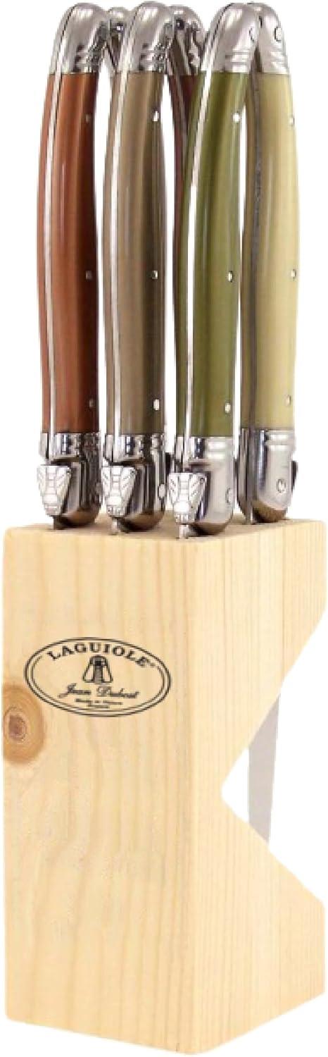 Tested Versus French Steak Knife Set: mineral handles meet blades... a surprising edge for dinner