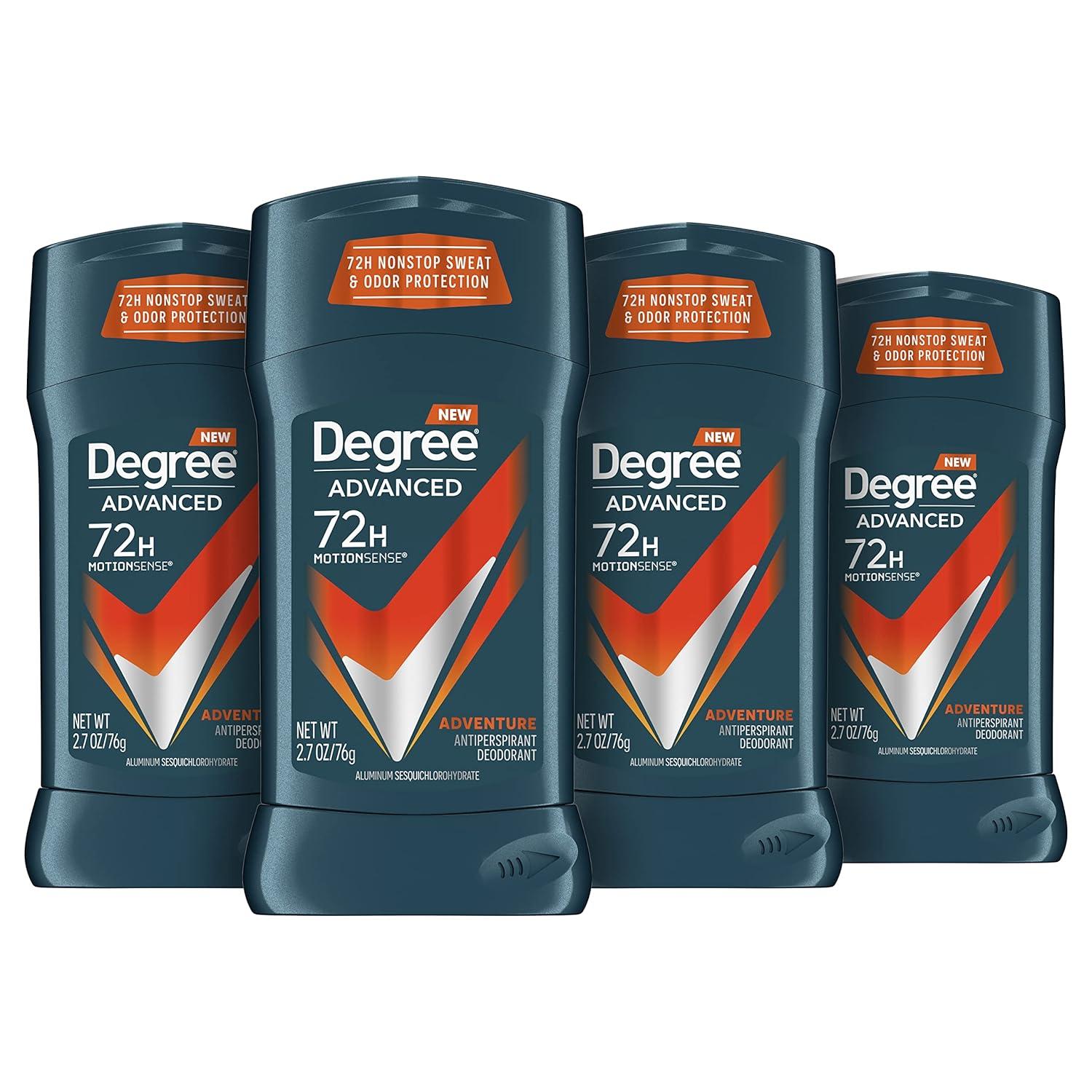 Degree Woodsy Stick, Tested Versus Odor Protection, 4 Count Refresh