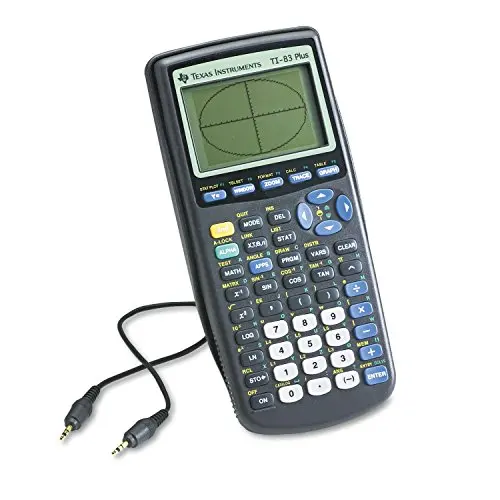 Classic Texas Instruments TI-83 Plus Graphing Calculator in gray