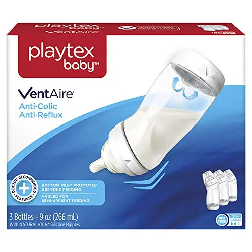 Playtex VentAire Anti Colic angled baby bottles three pack