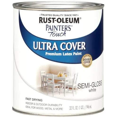 Rust-Oleum Painter's Touch Ultra Cover paint in semi-gloss white