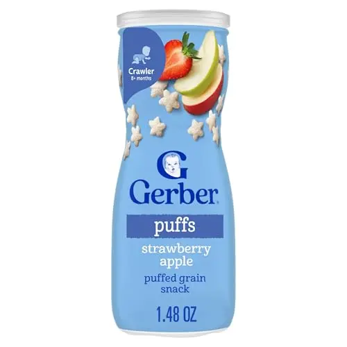 Gerber Stage 3 Strawberry Apple Puffs six-pack