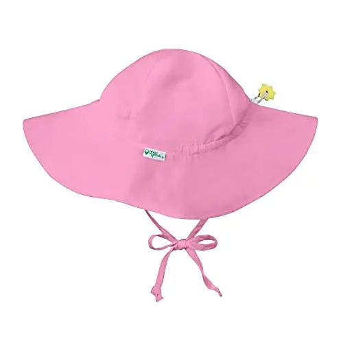Green Sprouts light pink baby sun hat with wide brim