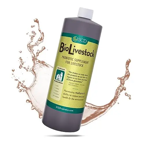 SCD Bio Livestock Liquid Probiotic bottle with pump dispenser