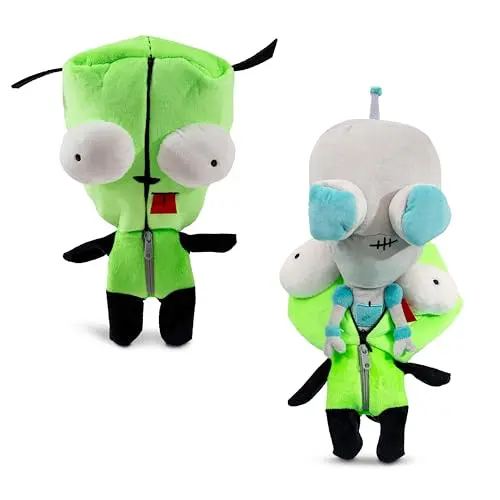 Toynk Invader Zim GIR plush toy with removable green dog costume