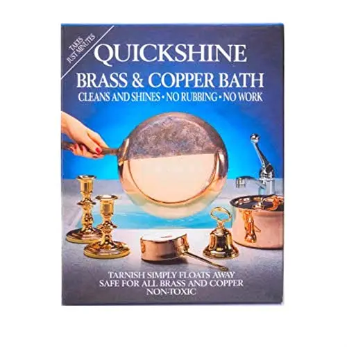Quickshine Brass and Copper Clean and Shine Bath box with sachets