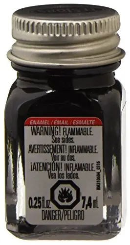 Testors Gloss Black Enamel Paint bottle