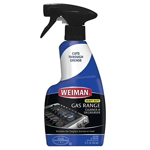 Weiman Gas Range Cleaner and Degreaser single spray bottle.