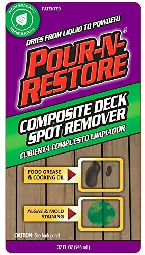 Pour-N-Restore composite deck spot remover liquid with brush