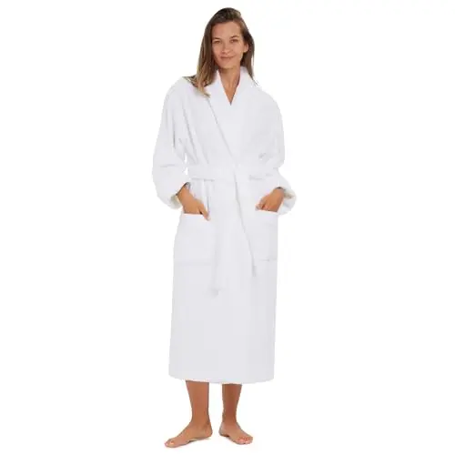 Monarch Terry Shawl Collar Bathrobe in large, featuring thick terrycloth and shawl collar