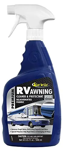 STAR BRITE Premium RV Awning Cleaner spray bottle on a clean awning