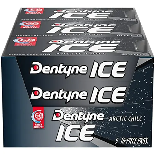 Dentyne Ice Arctic Chill sugar-free chewing gum with icy freshness