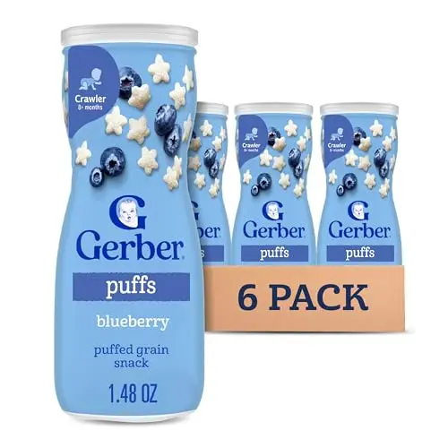 Gerber Blueberry Puffs six-pack