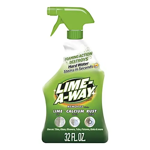 Lime-A-Way bathroom cleaner bottle for lime and rust removal
