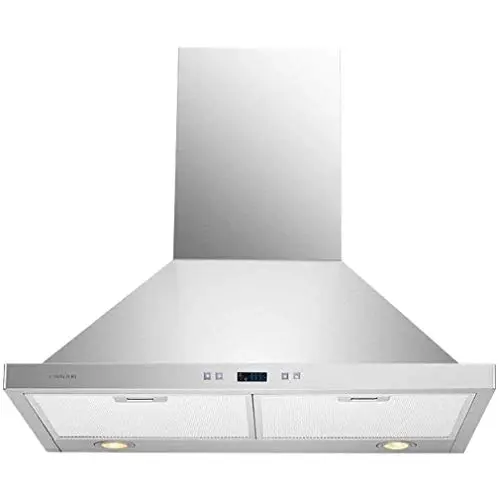 Cavaliere SV218B2-30 range hood with halogen lights and pyramid design