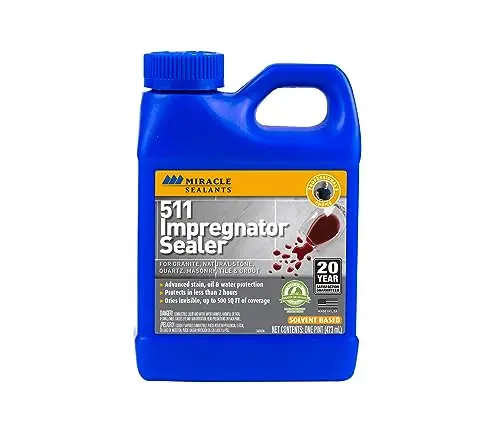 Miracle Sealants 511 Impregnator bottle on tile