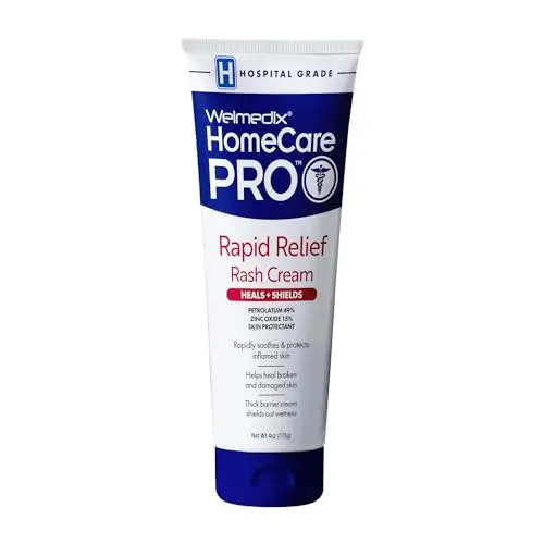 Welmedix Rapid Relief Adult Diaper Rash Cream in 4oz tube