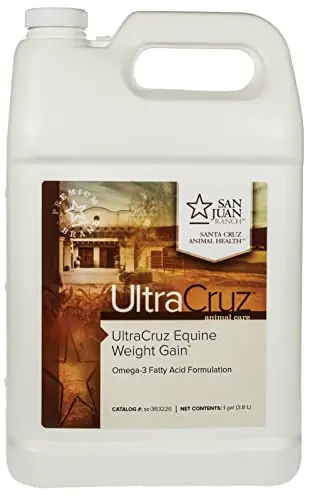 UltraCruz Equine Weight Gain liquid supplement bottle