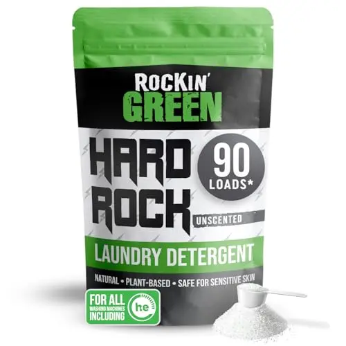 Rockin' Green Hard Rock Unscented Laundry Detergent powder box