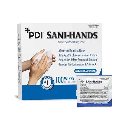 Sani-Hands hand sanitizer wipes in individual packet zip lock bag