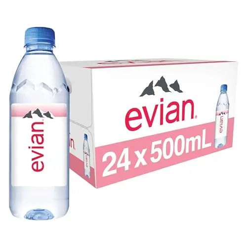 evian Natural Spring Water PH Balanced 16.9fl oz Pack of 24