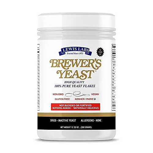 Lewis Labs Brewer's Yeast Flakes in a jar.