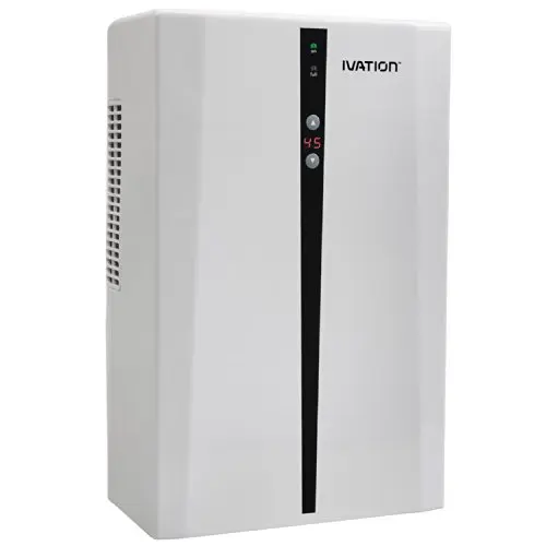 Ivation thermo-electric dehumidifier with auto humidistat for small spaces