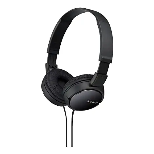 Sony ZX Series wired on-ear headphones in black