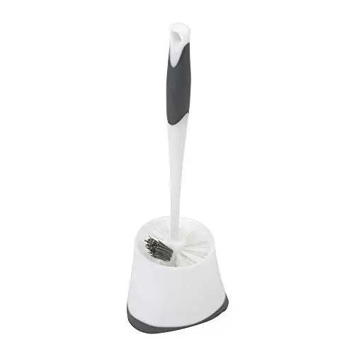 Clorox Under-Rim toilet bowl brush with white corner storage caddy